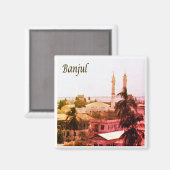 Aimant zGM004 BANJUL, Gambie, Afrique, Fridge (Recto/Verso)