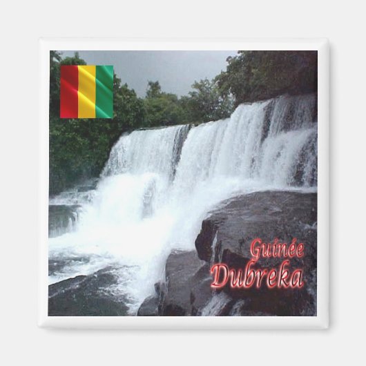 Aimant zGN005 DUBREKA FALLS, Guinée, Afrique, Réfrigérate (Devant)