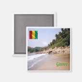 Aimant zGN008 GUINEA, Governor's Beach, Afrique, Fridge (Recto/Verso)