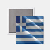 Aimant zGR002 Grèce Drapeau agitant, Frigo (Recto/Verso)
