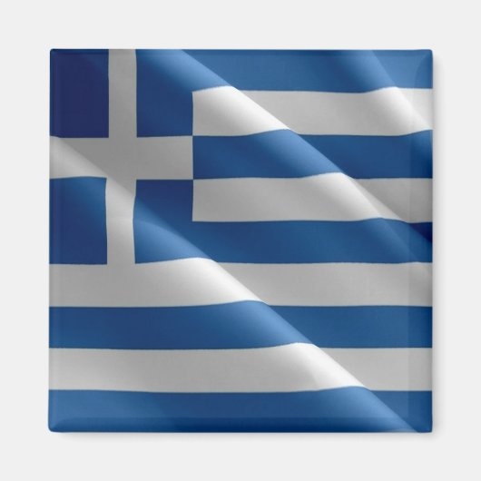 Aimant zGR002 Grèce Drapeau agitant, Frigo (Devant)