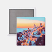 Aimant zGR011 SANTORINI - Grèce - Fridge (Recto/Verso)