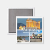 Aimant zGR024 ATHÈNES, Grèce, Fridge (Recto/Verso)