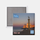 Aimant zGR037 RHODES - Grèce - Fridge (Recto/Verso)