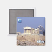 Aimant zGR067 ATENE Parthenon, Grèce, Fridge (Recto/Verso)