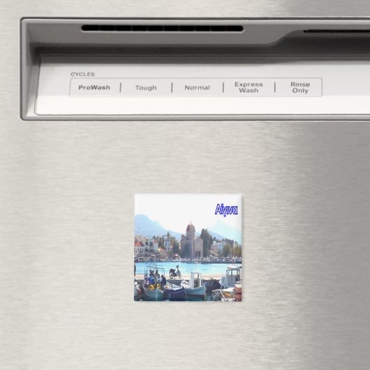 Aimant zGR068 AEGINA Port, Grèce, Fridge (In Situ (Lave-vaisselle))