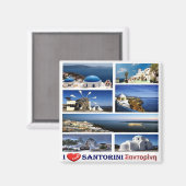 Aimant zGR069 SANTORINI I Love, Grèce, Fridge (Recto/Verso)