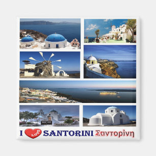 Aimant zGR069 SANTORINI I Love, Grèce, Fridge