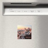 Aimant zGR077 SANTORINI - Oia Sunset - Grèce - Frigo (In Situ (Lave-vaisselle))