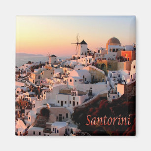 Aimant zGR077 SANTORINI - Oia Sunset - Grèce - Frigo