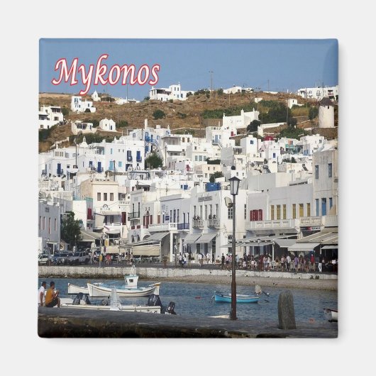 Aimant zGR104 MYKONOS - Ville Panorama - Grèce - Réfrigér (Devant)