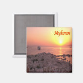 Aimant zGR107 MYKONOS Panorama, Grèce, Frigo (Recto/Verso)