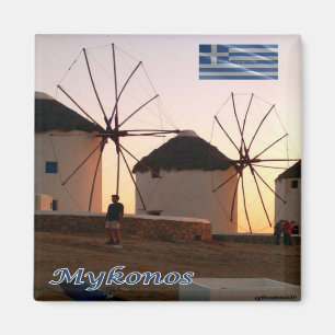 Aimant zGR110 MYKONOS, Windmills, Grèce, Frigo