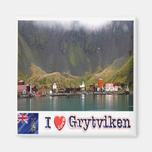 Aimant zGS008 GRYTVIKEN I Love, South Georgia S.S. Fridge