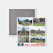 Aimant zGT009 TIKAL N.P. Mosaic, Guatemala, Fridge (Recto/Verso)