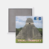 Aimant zGT010 TIKAL N.P. Temple I, Guatemala, Frigo (Recto/Verso)