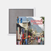 Aimant zGT018 GUATEMALA, marché Panajachel, réfrigérateur (Recto/Verso)