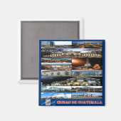 Aimant zGT020 GUATEMALA City, Mosaic, Amérique, Réfrigéra (Recto/Verso)
