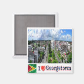 Aimant zGY005 GEORGETOWN I Love, Guyana, Fridge (Recto/Verso)