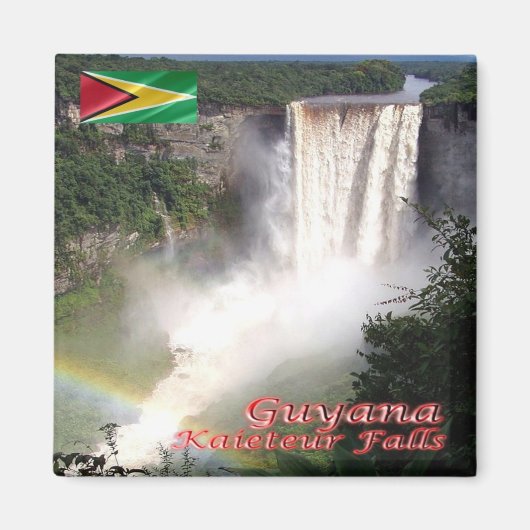 Aimant zGY007 GUYANA, Kaieteur Falls, Amérique, Frigo (Devant)