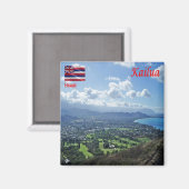 Aimant zHI008 KAILUA, HAWAII, Vue mer, Océanie, Réfrigéra (Recto/Verso)