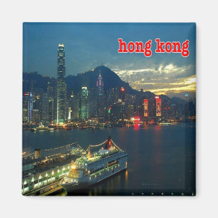 Aimant zHK010 HONG KONG panorama, Asie, Frigo