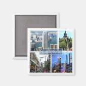 Aimant zHK011 HONG KONG, Réfrigérateur souvenir (Recto/Verso)