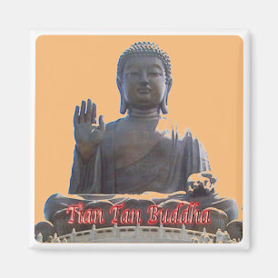 Aimant zHK020 TIAN TAN BUDDHA, Hong Kong, Frigo souvenir