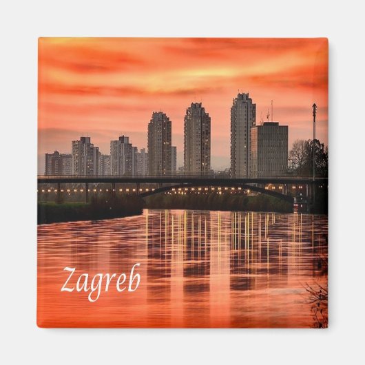 Aimant zHR004 ZAGREB, Croatie, Europe, Fridge (Devant)