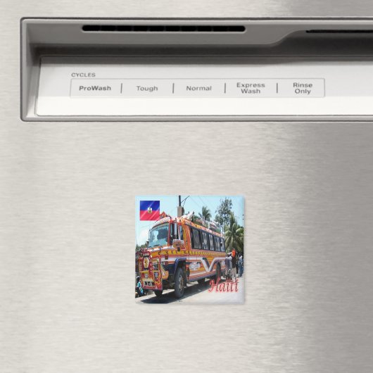 Aimant zHT005 HAÏTI, Tap Tap Transport en commun, Réfrigé (In Situ (Lave-vaisselle))