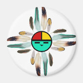 Aimant Zia Sun God with Feathers (Devant)