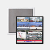 Aimant zID003 JAKARTA, Indonésie, Asie, réfrigérateur (Recto/Verso)
