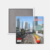 Aimant zID014 JAKARTA voiture jour libre, Indonésie, Frid (Recto/Verso)