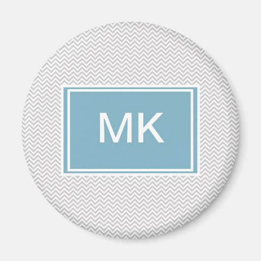 Aimant ZigZag gris simple (Devant)