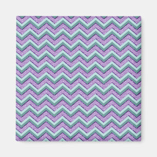 Aimant ZigZag turquoise et Améthyste