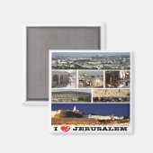 Aimant zIL003 i love JERUSALEM Israel Middle East, Fridge (Recto/Verso)