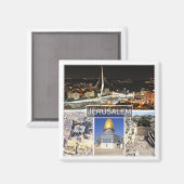 Aimant zIL004 JERUSALEM, Israël, Moyen-Orient Asie, Fridg (Recto/Verso)