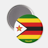Aimant Zimbabwe Drapeau charmant patriotique (Recto/Verso)