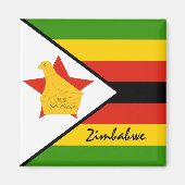 Aimant Zimbabwe flag & Africa holiday/sports (Devant)