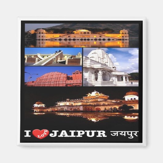 Aimant zIN003 j'aime JAIPUR Inde, Asie, Fridge (Devant)
