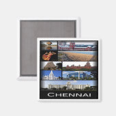 Aimant zIN011 CHENNAI MADRAS, Inde, Asie, Fridge (Recto/Verso)