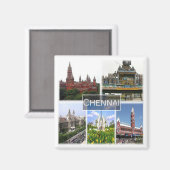 Aimant zIN012 CHENNAI MADRAS, Inde, Asie, Fridge (Recto/Verso)