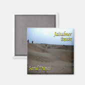 Aimant zIN028 Dunes de sable JAISALMEN, Inde, Asie, Réfri (Recto/Verso)