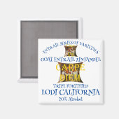 Aimant Zinfandel d'entrailles de chèvre de la tripe calif (Recto/Verso)