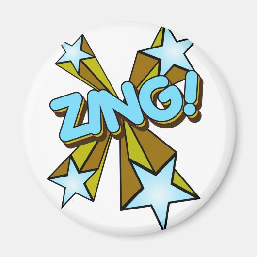 Aimant Zing, Zap, Pow ! ! ! (Devant)