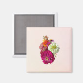 Aimant Zinnia Bouquet (Recto/Verso)