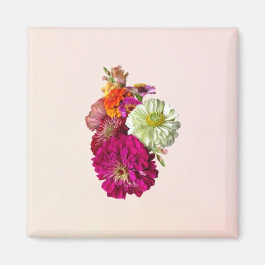 Aimant Zinnia Bouquet (Devant)