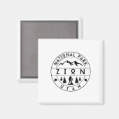 Aimant Zion National Park Utah Hiker Nature Hiking Outdoo (Recto/Verso)