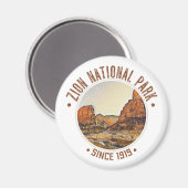 Aimant Zion National Park Utah USA Extérieur Distorsion (Recto/Verso)