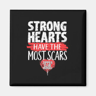 Aimant Zipper Club Membre Open Heart Surgery Survivor